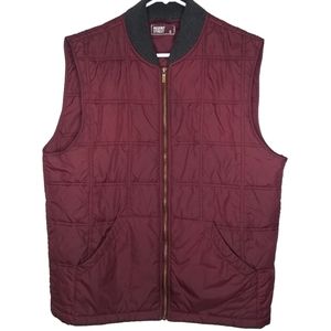 Regent Street maroon puff vest full zip mens large